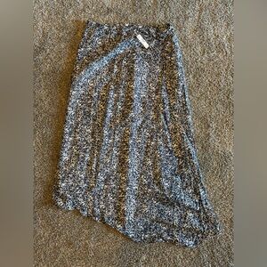 Madewell Asymmetrical Black and White Skirt
